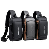 Sling Bag for Men & WomenMen's Anti-Theft Crossbody Sling Bag with USB Charging Port – Waterproof Chest Backpack