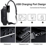 Sling Bag for Men & WomenMen's Anti-Theft Crossbody Sling Bag with USB Charging Port – Waterproof Chest Backpack