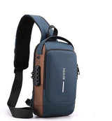 Sling Bag for Men & WomenMen's Anti-Theft Crossbody Sling Bag with USB Charging Port – Waterproof Chest Backpack