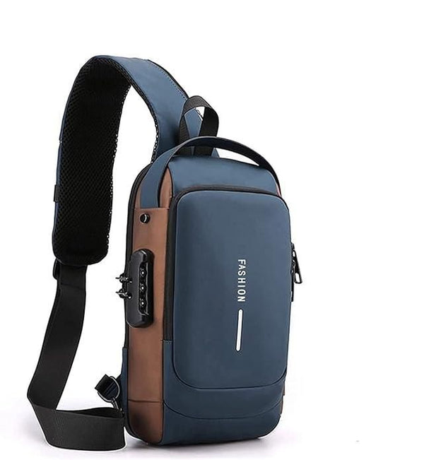 Sling Bag for Men & WomenMen's Anti-Theft Crossbody Sling Bag with USB Charging Port – Waterproof Chest Backpack