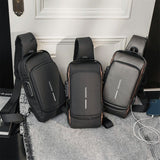 Sling Bag for Men & WomenMen's Anti-Theft Crossbody Sling Bag with USB Charging Port – Waterproof Chest Backpack