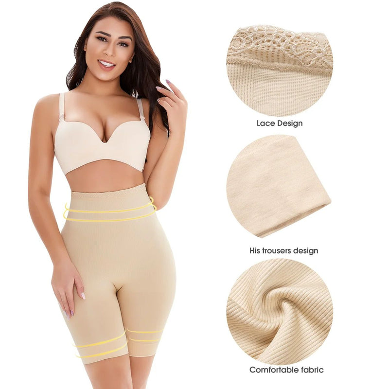 High Waist Body Shaper Shorts – Tummy Control, Butt Lifter & Thigh Slimmer for Women