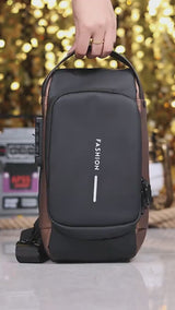 Sling Bag for Men & WomenMen's Anti-Theft Crossbody Sling Bag with USB Charging Port – Waterproof Chest Backpack